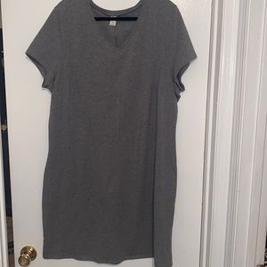 OLD NAVY Gray t shirt dress, shirt sleeve XXL
